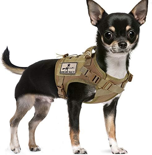 Tactical Dog Training Harness Outdoor Working Vest Adjustable Military MOLLE Dog Vest Harness with Rubber Handle