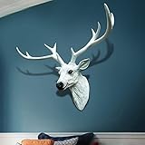 LJHSS Deer Head Wall Decor,Wall Decor Stag Head Sculpture,Faux Taxidermy Animal Head Wall Art,Deer A