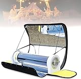 YXYLJOZ Four Solaire Portable avec Barbecue intégré, Grande capacité (4,5 L), Pliable et équipé d;Un thermomètre, idéal pour Le Camping, Les fêtes de Famille et la Cuisine écologique.