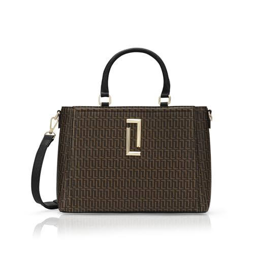 Image of Lavie Luxe Women's Daphne 3 Compartment Satchel Bag | Satchel Handbag for Work | Ladies purse | Stylish Shoulder Bag | Gift for Women