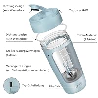 Shaker Elektrisch,650ML Elektrischer Protein Shaker Mit Pulverfach,BPA-frei – Ansicht 3