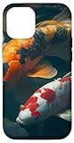 custodia per iphone 14 pro nishikigoi giapponese koi carp fish pond ai art