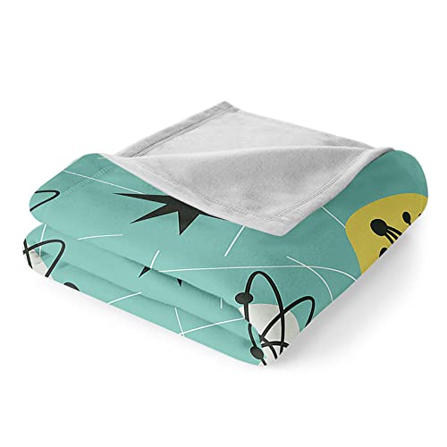 Couverture en flanelle 140x200cm, plaid polaire vert pour salon