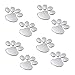 EQLEF® 4 Pares de la pata del perro del oso animal Huella 3D de coches pegatinas para el parachoques de la decoración de color de plata