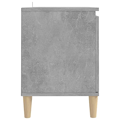 vidaXL-Mueble-de-TV-Patas-Soporte-Mobiliario-Aparador-Estante-Salon-Sala-de-Estar-Dormitorio-Decoracion-Gris-Hormigon-1035x35x50-cm-Madera-Maciza