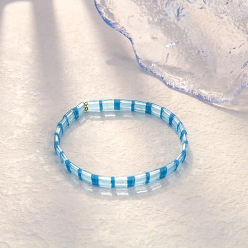 Image of KELITCH Women Tila Beads Stretch Bracelets Handmade Women Charm Strand Beaded Bracelets Summer Jewelry
