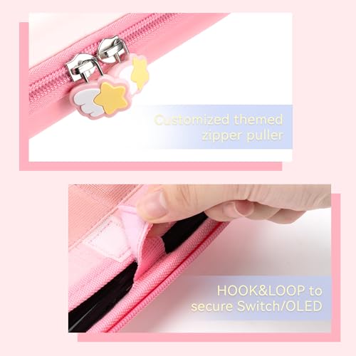 Image of GeekShare Switch Carrying Case for Switch /OLED,Portable Switch Case, Slim Hardshell Travel Carrying Case fit Switch Console & Game Accessories - Star Wings Series