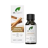 Dr Organic Cinnamon Oil - Organic Essential Oil for Skin, Aromatherapy & Diffusers, Vegan, Paraben & SLS Free, 10ml - Image 1