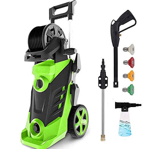 Get Special Price Electric Pressure Washer Homdox 2.25 GPM Pressure Washer 1800W Power Washer High Pressure Cleaner Machine with 4 Nozzles Foam Cannon,Best for Cleaning Homes, Cars, Driveways, Patios(Green)