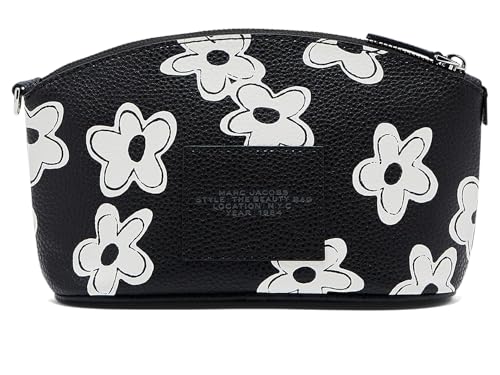 Marc Jacobs The Daisy Beauty Bag - Bags for Women - Twill Lining - Pebble Leather - Leather Wristlet Strapg Black/White One Size One Size2