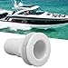 Thru Hull Fitting, Marine Through Hull Fitting 2in White ABS Plastic Hose Coupler Boat Drain Outlet Hose Connector Accessory Thru Hull Connector Replacement for Boat Marine