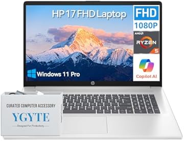 2025 17 Inch Laptop Computer | 17.3" FHD IPS Business Laptop PC | AMD Ryzen 5 (6-Cores) | 64GB RAM 2TB SSD | Windows 11 Pro Lifetime Office | 10-Key Numbe Pad | USB-C Wi-Fi 6