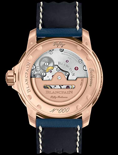 Blancpain Rose Gold Fifty Fathoms Automatic Mens Blue Watch3