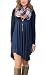 MOLERANI Women's Long Sleeve Casual Loose T-Shirt Dress (S, Navy Blue)