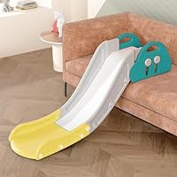 HoldOneLight Kids Sofa Slide,Slide for Toddlers Age 3-8,Kids Indoor Climbing Slide for Toy Playground and Bedroom,Attachment to Toddler Bed and Couch,Easy to Assemble,Birthday Gift（Yellow+Green）