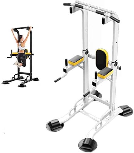 Lunch box Pull-Up Bars, Adjustable Power Tower Pull Up Bar Workout Dip Station Multi-Function Push Up Bar for Home Gym Strength Training Fitness Equipment,White