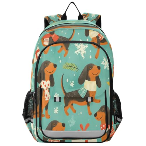 Sac à dos scolaire chiens mignons de flocon de neige voyage enfants adolescents