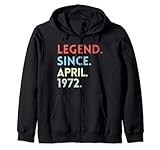 Photo Gallery legend since aprile 1972 50th birthday gift 50th bday felpa con cappuccio Photo Gallery legend since aprile 1972 50th birthday gift 50th bday felpa con cappuccio