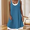 Linen Shirt Dress Casual Basic Tank Summer Beach M... #1