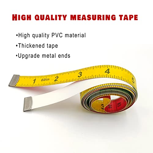 Exquisite Soft Tape Measure For Body Sewing Tailor Cloth Weight Loss,Double Scale Soft Measuring Tape 60 Inch(150Cm) (Yellowx1) #TOP1