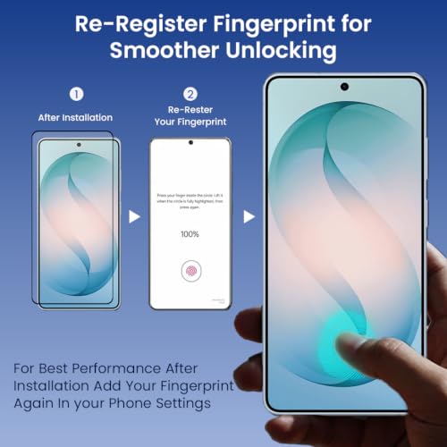 Image of Czartech Quik-Fix Tempered Glass Screen Protector for Samsung Galaxy S26 | Edge to Edge 9H Screen Guard with Self Application Tool | Bubble Free | Scratch Guard | Fingerprint Supported