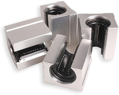 Glamorway Pack of 4pcs SBR10UU or SBR12UU or SBR16UU or SBR20UU Aluminum Linear Router Motion Bearing Solide Block (SBR10UU)