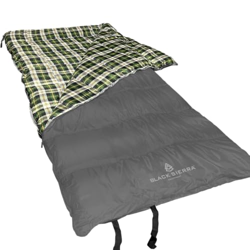 Cozy Backpacking Sleeping Bag for Outdoors & Camping, Spacious 3-Season Sleep-Sack Supports +40 Degrees in Temperature, Sleeping Bag for Adults by Black Sierra Equipment … - Thumbnail 4