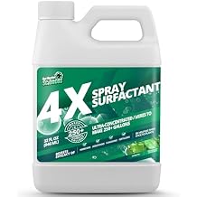 32oz 4X Non Ionic Surfactant - Makes 250+ Gallons - Nonionic Wetting Agent & Concentrated Surfactant Spray for Increased Product Efficacy, Ideal Spreader Sticker, No Foam Wetting Agent