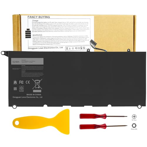 JD25G 90V7W 0N7T6 P54G 5K9CP JHXPY Laptop Battery Replacement for Dell XPS 13 XPS 13 9350 9343 XPS13 13D XPS13D 13-9343 13-9350 13D-9343 13D-9343-1708, 090V7W 0DRRP 0RWT1R RWT1R JHXPY53 05K9CP
