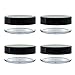 Lurrose 4 Stück 50g Kunststoff leere Puderdose Lose Powder Container Kosmetik Reise Kit Kosmetik Container mit Siebdeckel Puder