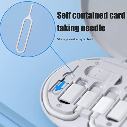 Image of JGD PRODUCTS All In One 60W USB Fast Charging Travel Cable Set Type C, Lightening and Micro USB Port Inbuilt Mobile Stand Compatible with iPhone, iPad,Samsung,OnePlus, Mi,Oppo,Vivo,iQOO (White)