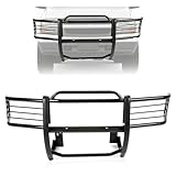 ALMULOO Brush Guard Compatible with 1998-2004 Chevrolet S10/Blazer GMC Jimmy/Envoy/Sonoma Isuzu Hombre Oldsmobile Bravada Powder Coated Grille Guard