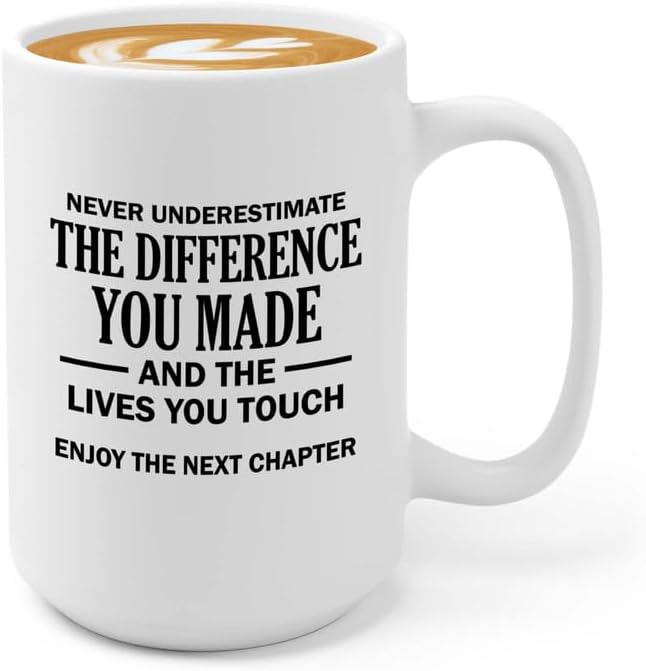 Taza de café de agradecimiento para empleados, 15 onzas, color blanco, siguiente capítulo, regalos de agradecimiento para empleados, compañeros de