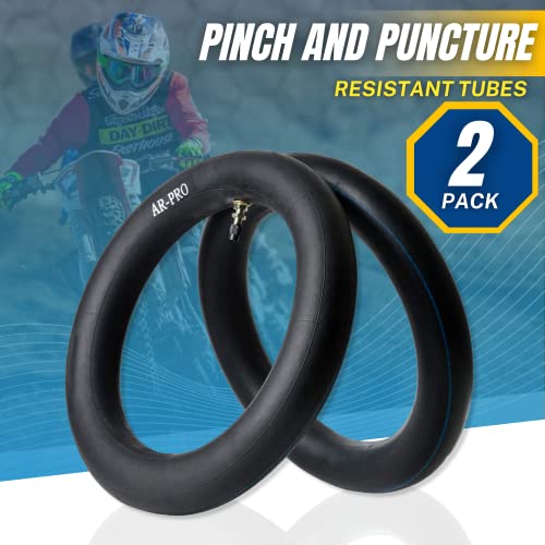 Image of (2-Pack) 110 /100-18 (4.50 x 18) Heavy-Duty Motorcycle Inner Tubes - 3mm Thick Butyl Rubber Inner Tubes - TR4 Valve Stems - Designed for Off-Road and Motocross Tires