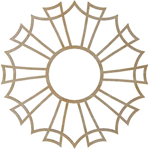 Image of Ekena Millwork 20 inchOD x 7 inchID x 3 /8 inchT Augustus Wood Fretwork Pierced Ceiling Medallion, Birch