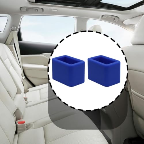 Hebilla de cinturón de auto de silicona azul de tacto suave para pasajeros 5