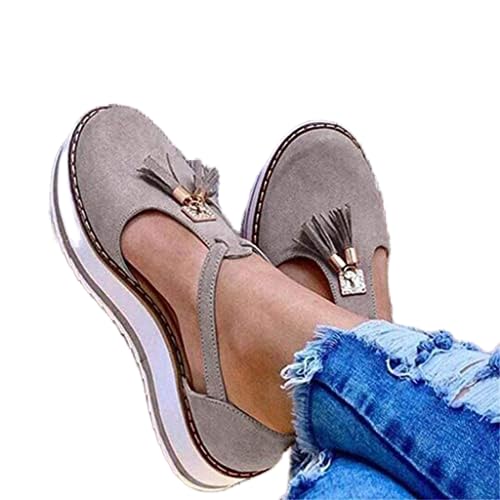 Sandales pour femmes plate-forme été bout fermé en cuir mode