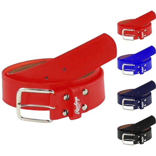 Image of Rawlings | PRO LEATHER Baseball Belt | Adult Sizes | Multiple Colors