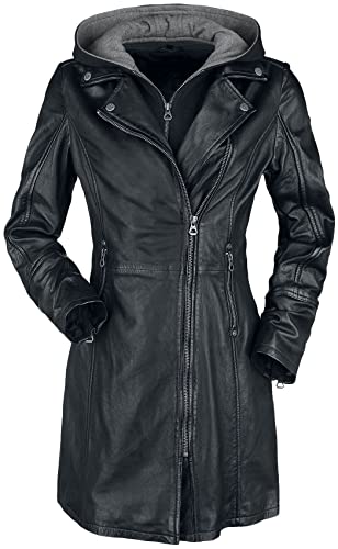 Gipsy Seneka LEGV Frauen Ledermantel schwarz XS 100% Leder Basics, Biker