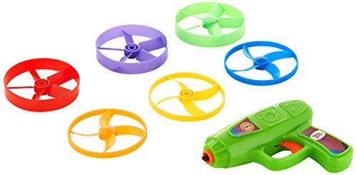 GÜNTHER FLUGSPIELE 1685 - Propeller Spielzeug Turbo Blaster, ca. Ø 6,5 cm, Fliegende Rotoren zum abschießen, für Kinder ab 5 Jahren, inkl. Startpistole und 6 Rotoren