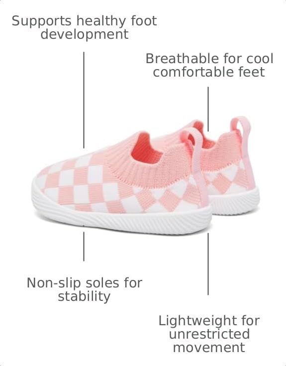 Image of MORENDL Baby Toddler Walking Socks Non-Slip Breathable Unisex Casual Sneakers