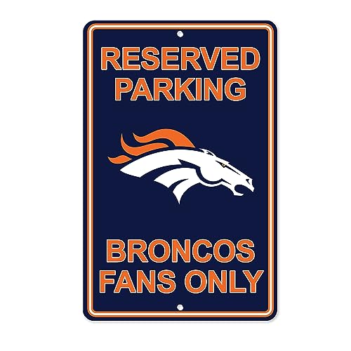 Rico Industries NFL 11" x 17" Plastic Parking Sign (Denver Broncos)