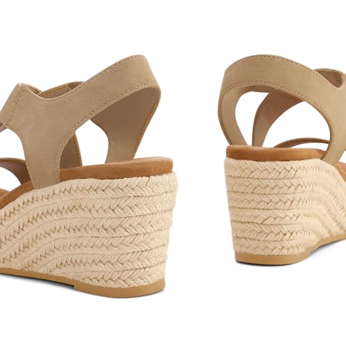 Espadrilles compensées sangle élastique et bout ouvert chic - 6