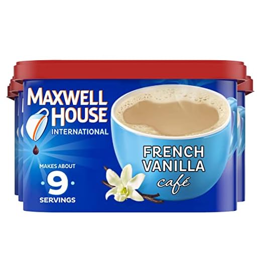 Maxwell House International French Vanilla Café-Style dark roast Instant Coffee Beverage Mix (4 ct Pack, 8.4 oz Canisters)