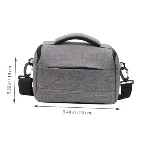 Cámara DSLR bolsa de nailon resistente gris con múltiples compartimentos de viaje 2