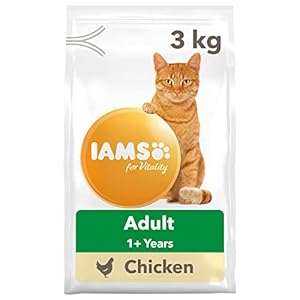 IAMS for Vitality dry cat food with chicken – dry food for cats aged 1-6 years, 3kg