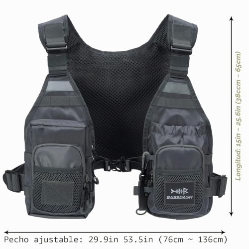 Miniatura 4 de Bassdash Fv08 - Chaleco De Pesca Con Mosca Ultraligero Para Hombres Y Mujeres, Portátil, Talla Única