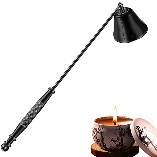 Esteopt Apagador de velas para velas, hecho de acero inoxidable, con mango largo y caja de regalo, adecuado para regalos (negro)