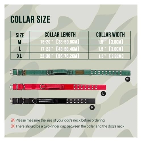 Collier tactique pour chien robuste qualité militaire noir M