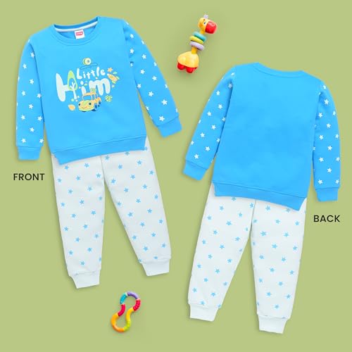 Image of LuvLap Baby Boys Full Sleeve Sweatshirt & Pyjama Set Pack of 1